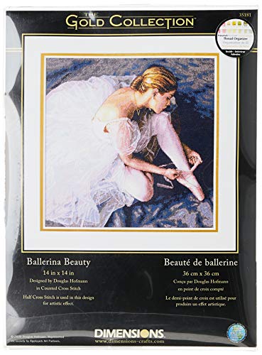 DIMENSIONS Collezione Gold Ballerina bellezza contato Punto Croce Kit-14 X 14 metà usato di Punto Croce