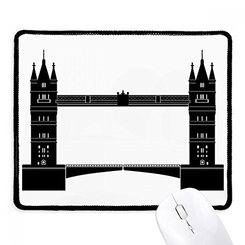 DIYthinker Gran Bretaña London Victoria Silueta Reino Unido antideslizante Mousepad Juego de oficina Negro Titched Bordes regalo