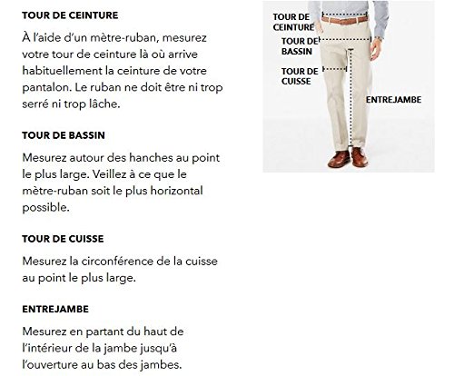 dockers Alpha Original Slim-Stretch Twill Pantalones, Marrón (New British Khaki 0432), 34W / 32L para Hombre