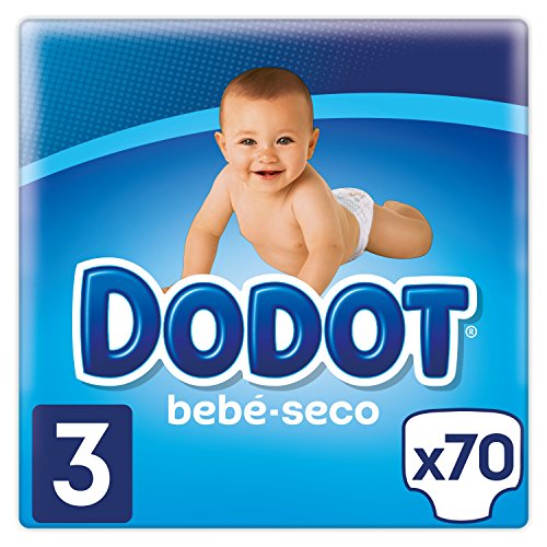 Dodot Bebé-Seco Pañales Talla 3, 70 Pañales, el unico Pañal con canales de Aire, 6 a 10 kg