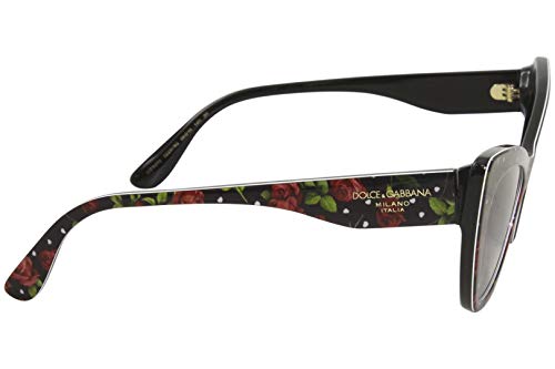 Dolce and Gabbana 0DG4370 Gafas, Print Rose Hearts, 56 para Mujer