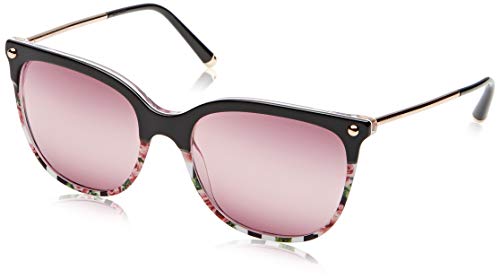 Dolce & Gabbana 0DG4333 Gafas de sol, Top Black On Print Rose/Stripe, 55 para Mujer