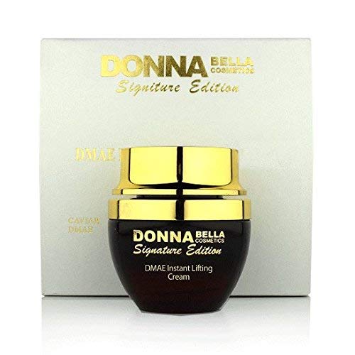 Donna Bella Cosmetics Signature DMAE Crema de elevación instantánea elástica y elevable inmediatamente, así como reduce la apariencia de las arrugas de la piel facial