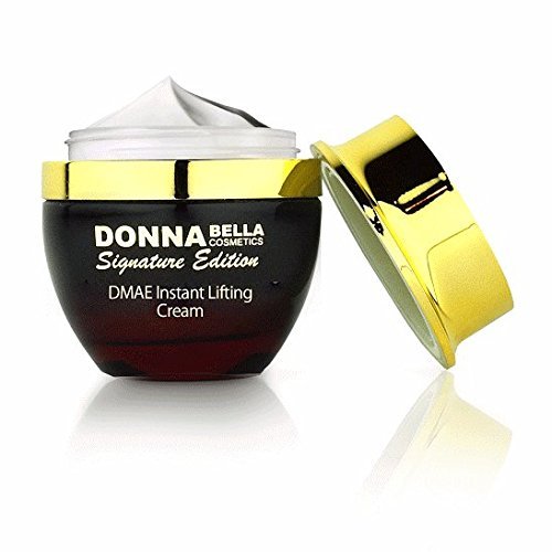 Donna Bella Cosmetics Signature DMAE Crema de elevación instantánea elástica y elevable inmediatamente, así como reduce la apariencia de las arrugas de la piel facial