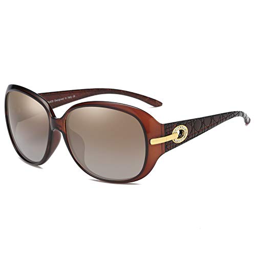 Duco Mujer Gafas de sol Classic Fashionable Ladies con lentes polarizadas de gran tamaño 100% protección UV 6214