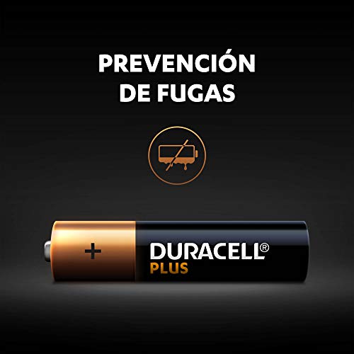 Duracell Plus AAA - Pilas Alcalinas paquete de 4, 1.5 Voltios LR03 MN2400