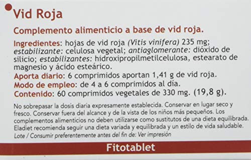 Eladiet Vid Roja, Complemento Alimenticio, 60 Comprimidos