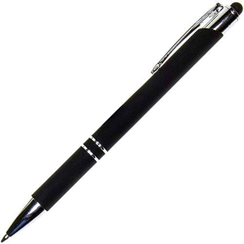 Elegante Bolígrafo para Regalar PERSONALIZADO (Nombre o Texto) • Bolígrafo Negro Metálico y Puntero para Dispositivos Moviles • Este Boli Personalizado Incluye Estuche Individual Exclusivo