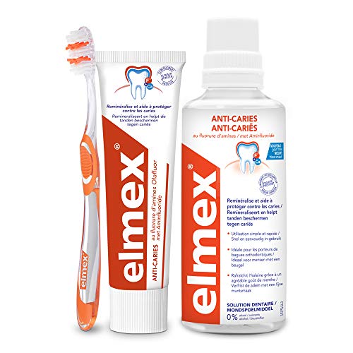 Elmex enjuague bucal anti caries 400ml - juego de 3