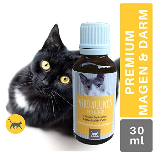 EMMA digestivo para Gatos I para una digestión óptima con alcaravea e hinojo I para una Flora intestinal Sana después de la diarrea, Cambio de alimento 30 ml