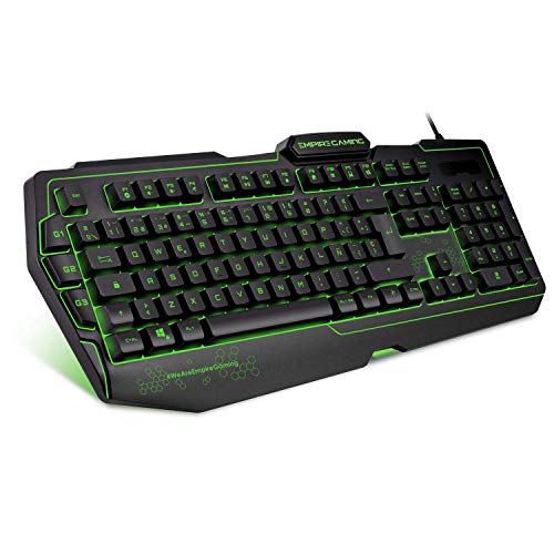 EMPIRE GAMING – Teclado Gaming K900 QWERTY- 105 Teclas Semi-mecánicas- Retroiluminación LED RGB, 9 Modos: 8 predefinidos y 1 Personalizable - 19 Teclas Anti-ghosting - Teclados Gaming de Juegos