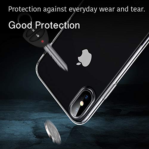 ESR Funda iPhone XS/X, Funda Transparente TPU Gel [Ultra Fina][Protección a Bordes y Cámara] para Apple iPhone X/XS de 5.8"-Transparente