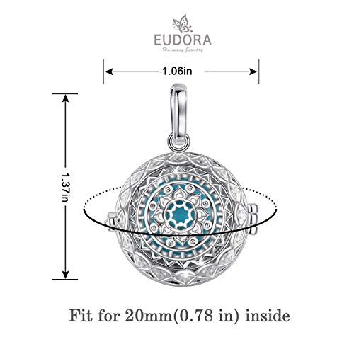 EUDORA Harmony Ball Collares de Mujer Llamador de Angeles Embarazada Collar de Loto, Colgantes Mujer Bisutería Mujer Regalos Originales para Mujer Hermana Abuela