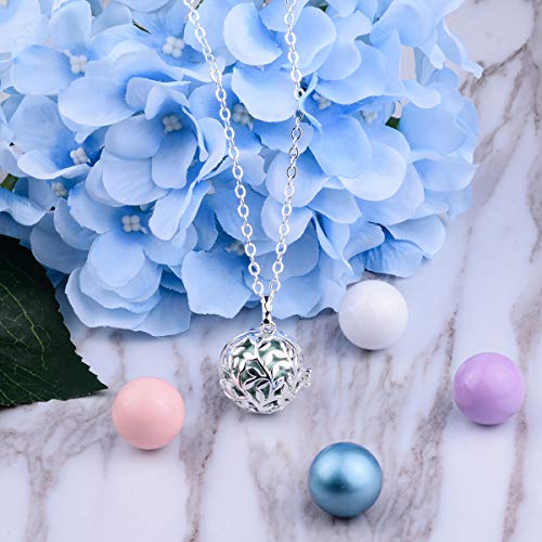 EUDORA Harmony Ball Llamador de Ángeles Embarazada Collares Mujer, Arbol de la Vida Colgantes Bisuteria Mujer Regalos Romanticos para Mujer Madre Hermana, 76,2cm