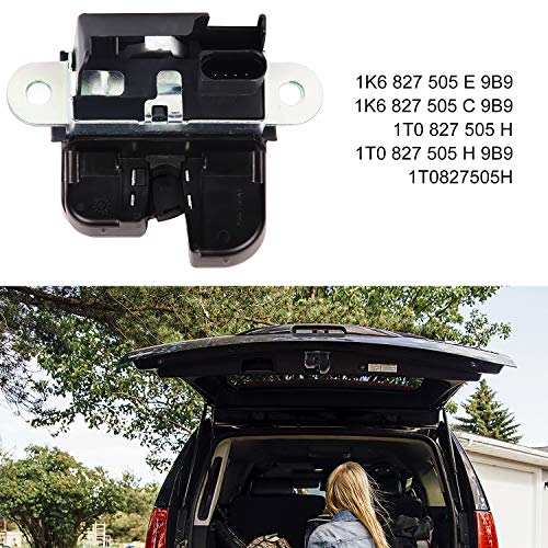 EXLECO Cerradura para Puerta de Maletero para Golf Jetta Passat Touran 5K0827505A 1K6827505E Partes Posteriores del Accesorio del Coche