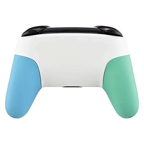 eXtremeRate Carcasa Agarre para Nintendo Switch Pro Funda Delantera Trasera Blanca Asa Shell Menta Verde Cielo Azul Tacto Suave Grip de reemplazo para Control Nintendo Switch Pro-No Incluye Mando