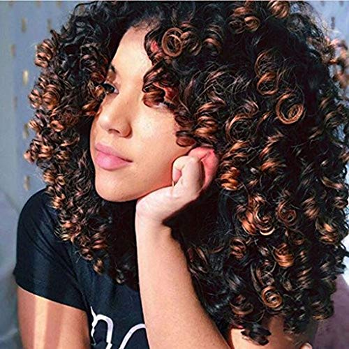 FAMILIZO Pelucas Mujer Pelo Natural Largo Corto Postizos De Pelo Natural Hombres Hort Afro Rizado Mix Peluca De Pelo Gris Con Flequillo Sintético Nueva Llegada Pelucas Baratas