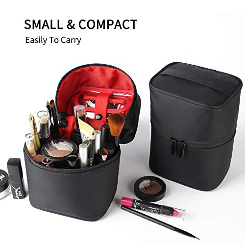 FANDARE Bolsas de Maquillaje Mujeres Bolsa de Cosméticos de Viaje Bolsa de Aseo Neceseres de Viaje Niñas Vacaciones Viajes de Negocios Impermeable Nylon Rosado