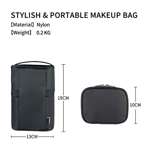 FANDARE Bolsas de Maquillaje Mujeres Bolsa de Cosméticos de Viaje Bolsa de Aseo Neceseres de Viaje Niñas Vacaciones Viajes de Negocios Impermeable Nylon Rosado