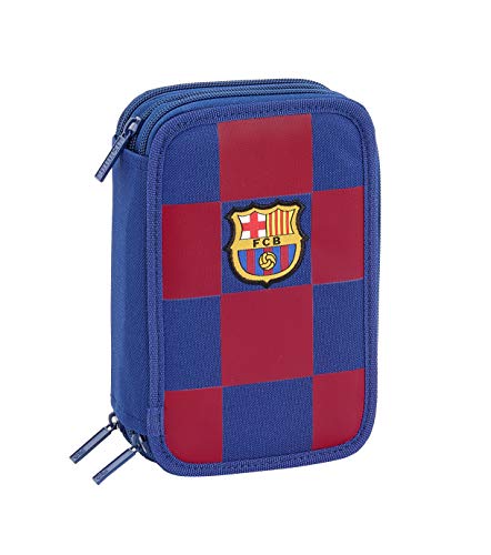 FCB FC Barcelona Estuche, Niños Unisex, Azul Marino, 12.5x20.5x6