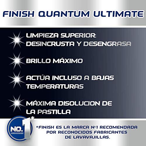 Finish Powerball Quantum Ultimate, pastillas para el lavavajillas, limón - 48 unidades