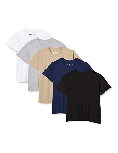 FM London Paquete de 5 camisetas Hombre con tecnología de protección de olores HyFresh , X-Large