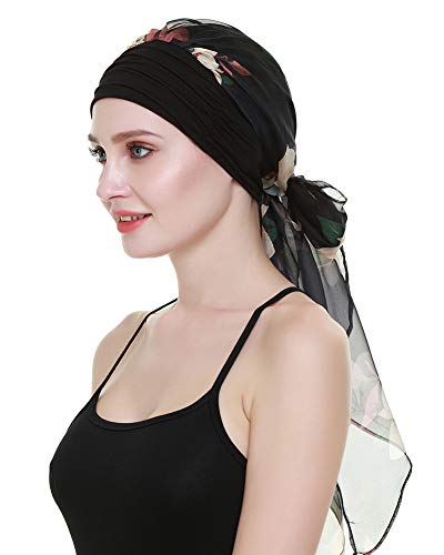 FocusCare Sombreros para la pérdida de Cabello Mujer Cancer Chemo turbantes Bufandas Viscosa de bambú Headwear