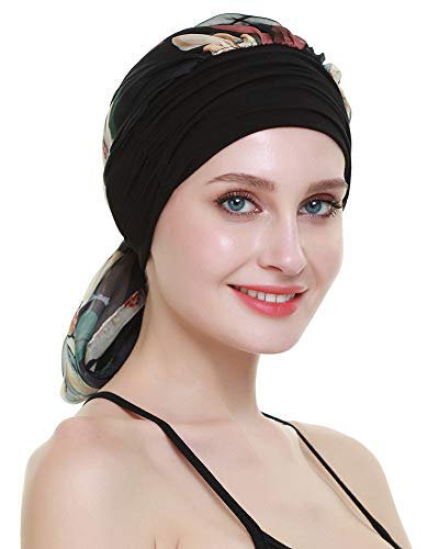 FocusCare Sombreros para la pérdida de Cabello Mujer Cancer Chemo turbantes Bufandas Viscosa de bambú Headwear