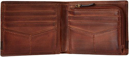 Fossil - Quinn, Carteras Hombre, Braun (Brown), 2.5x9.5x11.4 cm (B x H T)