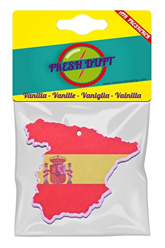 Fresh Duft Ambientador Perfumador para Coche Carro Auto Bandera de España Olor Coche Nuevo