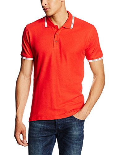 Fruit of the Loom SS034m Camiseta Polo, Rojo (Red/White), XXX-Large para Hombre