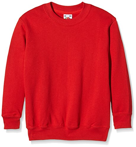 Fruit of the Loom, Sudadera Infantil, Rojo (Rot - Rot), 3-4 Años