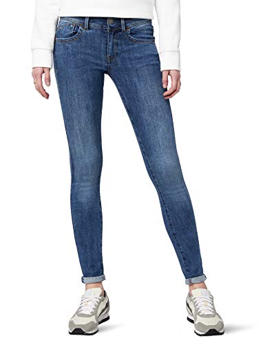 G-STAR RAW Lynn D-Mid Waist Super Skinny Vaqueros, Medium Aged 9136-071, 29W / 30L para Mujer