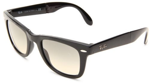 Gafas de sol Ray-Ban RB4105 Wayfarer, plegables, no polarizadas, 50 mm Negro Black/Grey Green Polarized 50 mm