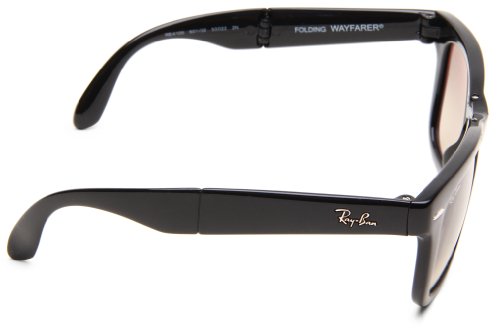 Gafas de sol Ray-Ban RB4105 Wayfarer, plegables, no polarizadas, 50 mm Negro Black/Grey Green Polarized 50 mm