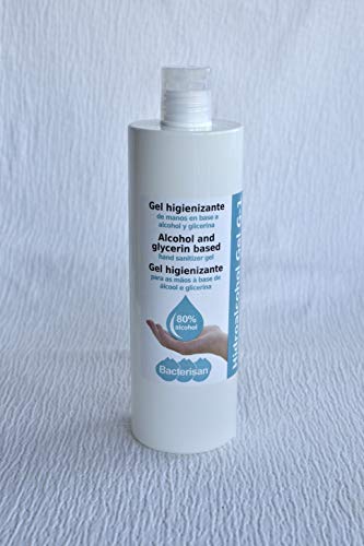 GEL CON DOSIFICADOR HIDROALCOHOLICO HIGIENIZANTE ANTISEPTICO MANOS 500ML 80% ALCOHOL BACTERIGEL BACTERISAN PROFESIONAL BILPER