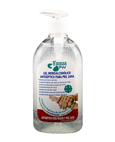 Gel Hidroalcohólico Antiséptico, Gel Desinfección Higienizante 75% Alcohol. En frasco de 500ml con Dosificador (pack 3)