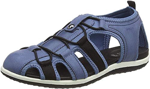 Geox D Sandal Vega C, Sandalias Punta Cerrada para Mujer, Azul (Denim C4008), 37 EU