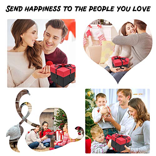 Gifort Caja Sorpresa, Caja de Regalo Creative Explosion Box para DIY Photo Álbum Scrapbook Forma de Corazón para Mujer Hombre Cumpleaños Aniversario Boda de San Valentín