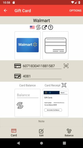 Gift Card Balance (balance check of gift cards)