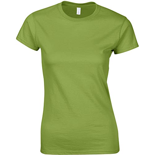 Gildan- Camiseta de manga corta para mujer (2XL/Verde kiwi)