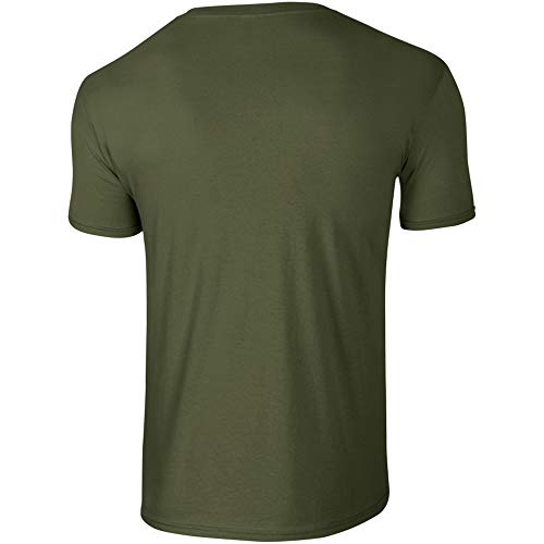 Gildan - Suave básica Camiseta de Manga Corta para Hombre - 100% algodón Gordo (Mediana (M)) (Gris Sport)