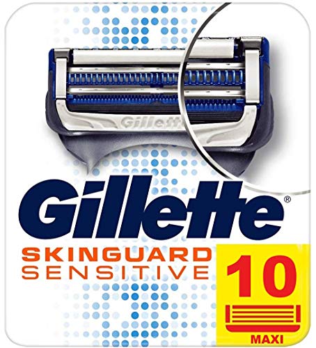 Gillette Skinguard para hombre, para pieles sensibles, paquete de 10 cuchillas [OFICIAL]