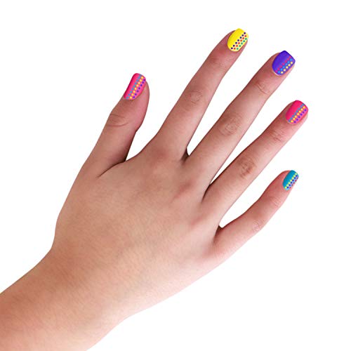 GirlZone Regalos para Niñas, Pintauñas Niñas - Diseña Tus Uñas - Set Maquillaje Niña: Decora Tus Uñas - Set Manicura Niñas 6 7 8 9 10 11 12 años - Manicura Juguete