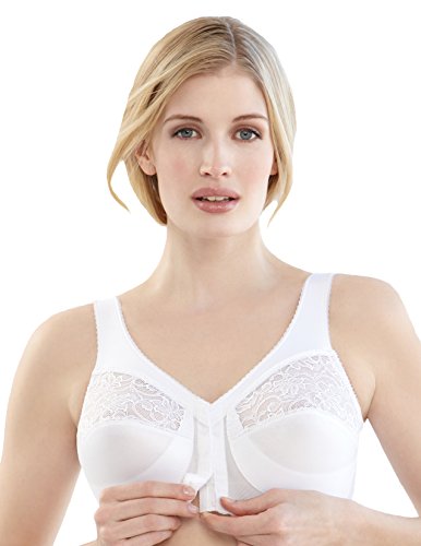 Glamorise Magic Lift Full Figure Support Front Close Bra, Sujetador Cotidiana para Mujer, Blanco, 120F