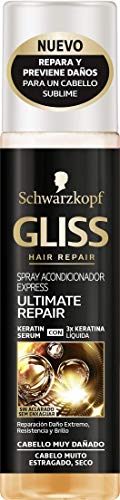 Gliss - Spray Acondicionador Express Ultimate Repair - Para cabello muy dañado - 200 ml - Schwarzkopf