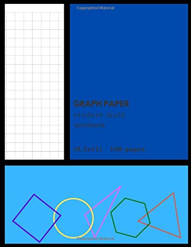 graph paper student math notebook (8.5x11) 100 pages: spiral cute cover large (8.5x11) inch,white paper gray lines thick 100 pages and cheap,for ... for math,college,interactive math,composition