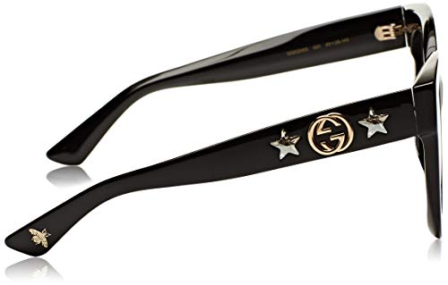 Gucci Sonnenbrille GG0208S-001-49 Gafas de sol, Negro (Schwarz), 49.0 para Mujer