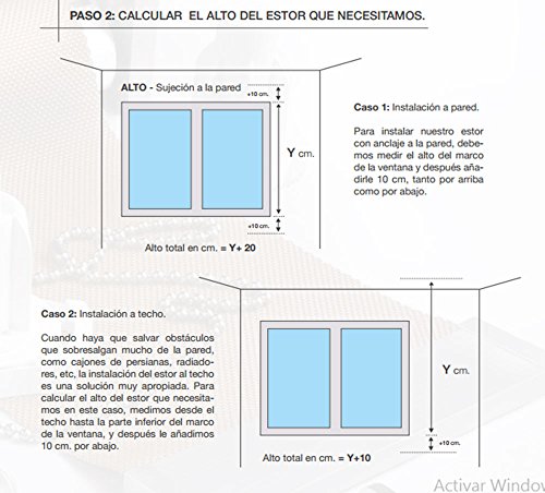 HappyStor Vichy Estor Enrollable Estampado Digital Fantasia Tejido Traslúcido Turquesa Medida Total Estor:95x250 (**Solo Ancho Tela:91-92cm.**)