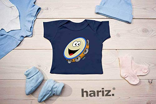 Hariz - Camiseta para bebé, diseño con texto "Tamburin sonriente" y tarjetas de regalo, pasta de dientes verde, 15-24 meses/80-92 cm